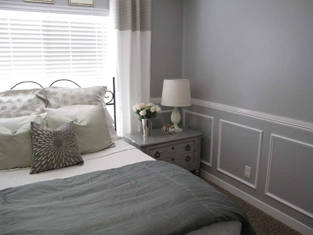 Цвет Dulux 30BB 31/043 (серый) в интерьере спальни (фото)