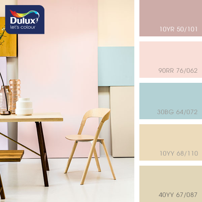 Цвет Dulux 90RR 76/062 (розовый) в интерьере спальни (фото)