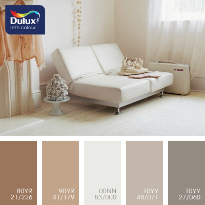 Цвет Dulux 90YR 41/179 (кофейно-бежевый) в интерьере комнаты (фото)