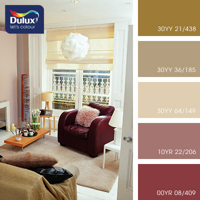 Цвет Dulux 30YY 64/149 (пастельный) в интерьере гостиной (фото)