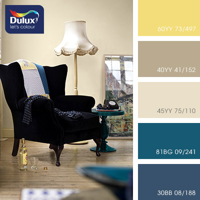 Цвет Dulux 40YY 41/152 (кофейный) в интерьере гостиной (фото)