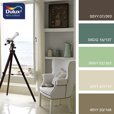 Цвет Dulux 50GY 52/263 (салатовый) в интерьере спальни (фото)