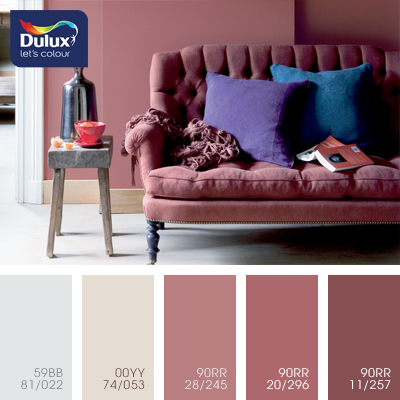 Цвет Dulux 59BB 81/022 в интерьере гостиной (фото)