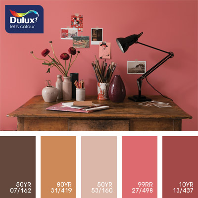Цвет Dulux 50YR 07/162 (шоколадный) в интерьере спальни (фото)