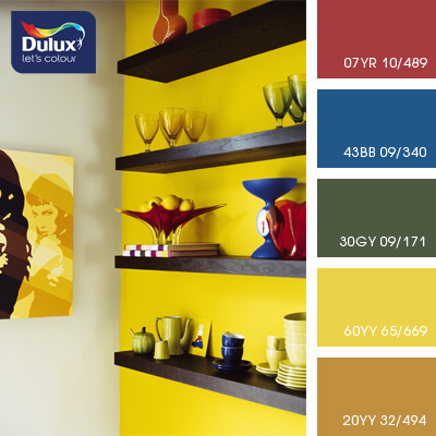 Цвет Dulux 60YY 65/669 (ядовитый лимон) в интерьере кухни (фото)