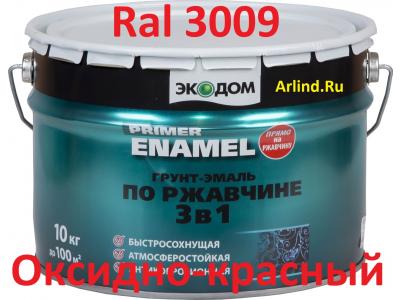 Грунт-эмаль по ржавчине Экодом 3 в 1, краска по металлу