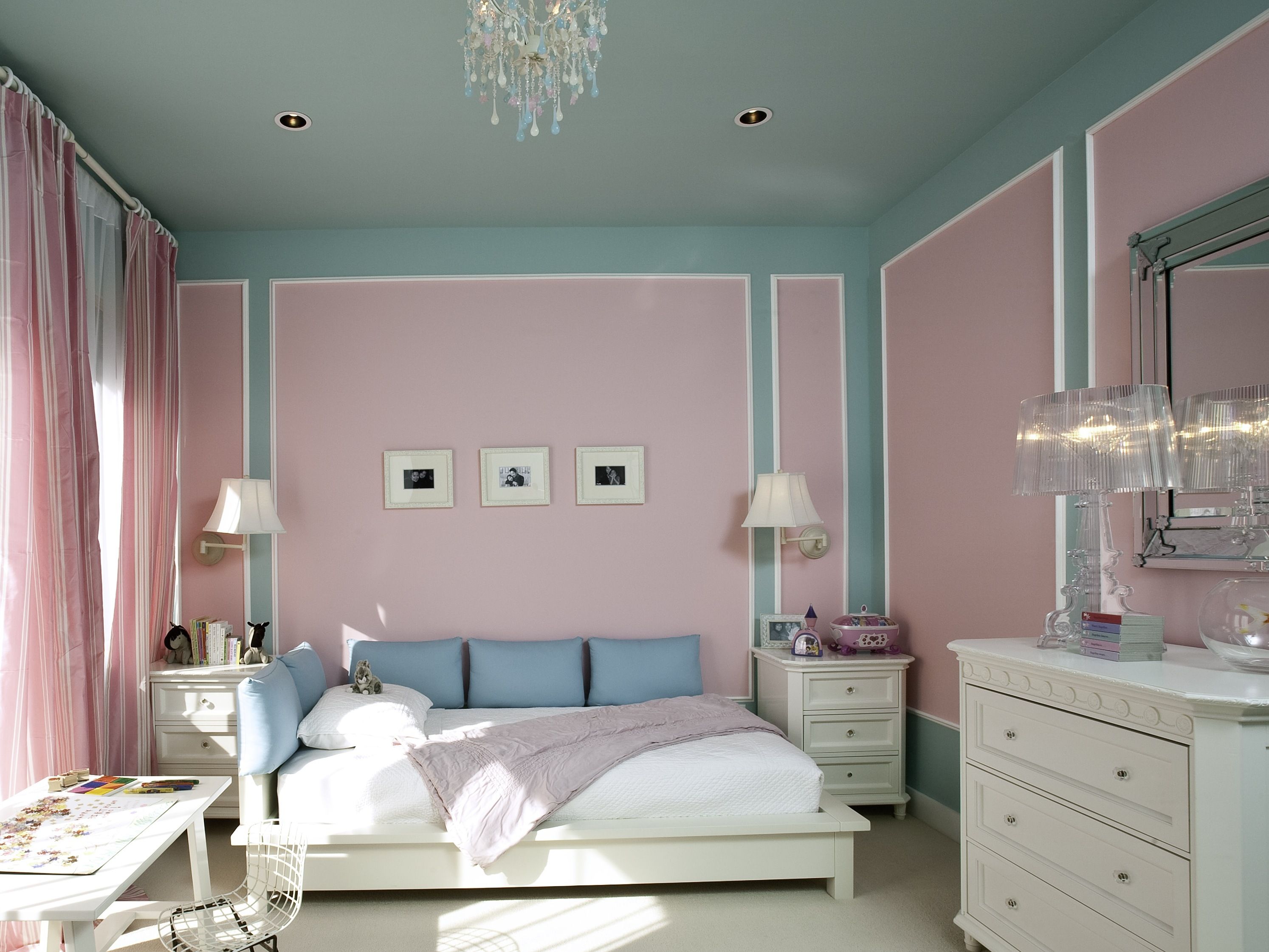 Цвет Dulux 90RR 76/062 (розовый) в интерьере спальни (фото)