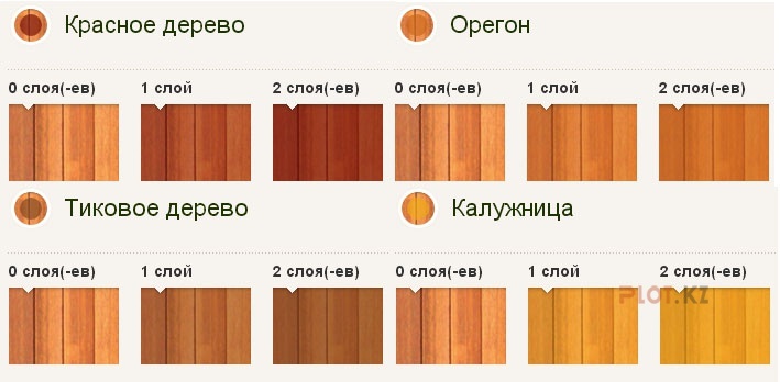 Pinotex Doors Windows цвета