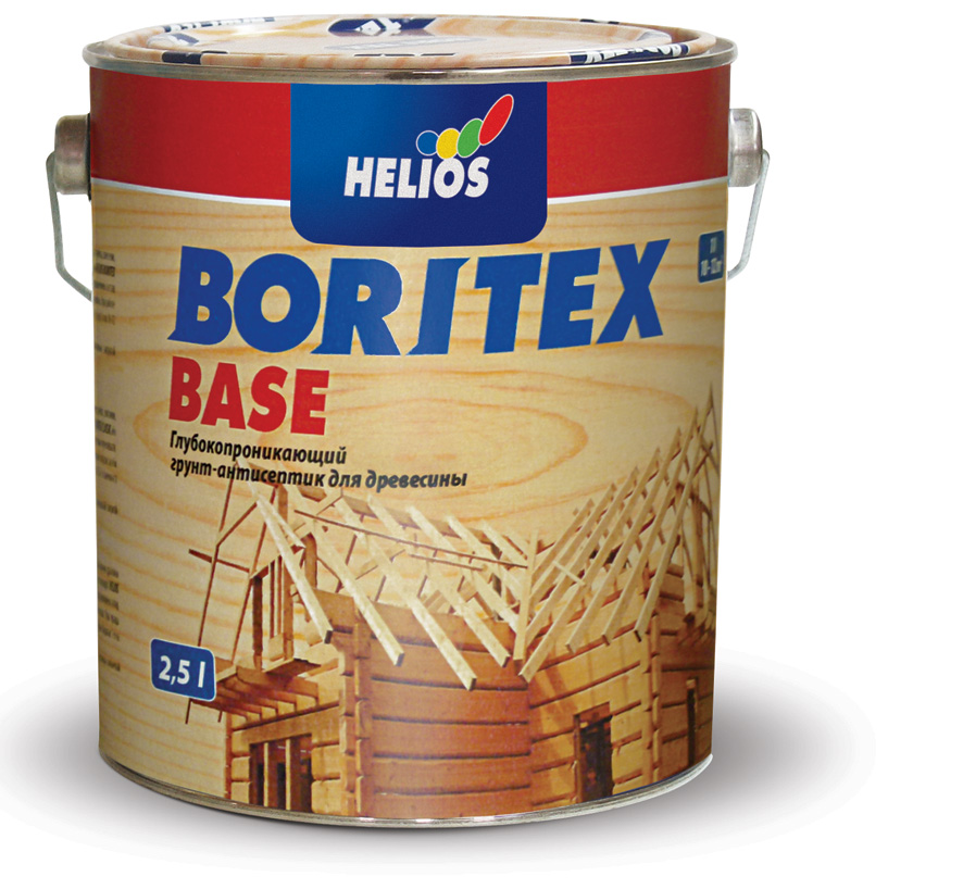 Boritex Base, грунтовка-антисептик для защиты древесины, 10 л.