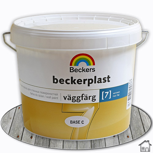 Краска для стен и потолков Beckers Beckerplast 7, 9л