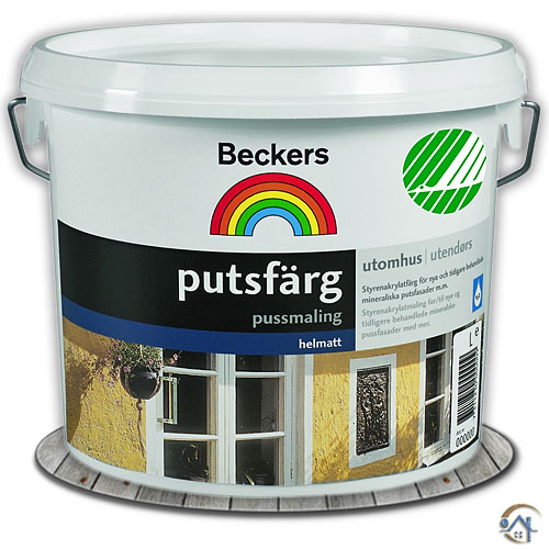 Краска фасадная Beckers Pustfarg (для минеральных фасадов), А, 9 л