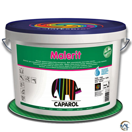 Caparol Malerit Bas 1, краска для стен и потолков, 5 л.