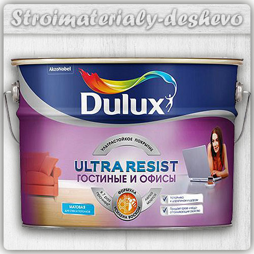 Dulux Ultra Resist Гостиные и Офисы BW, краска для стен