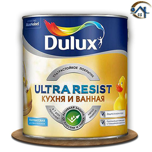 Dulux Ultra Resist кухня и ванная BW, ультрастойкая краска для влажных помещений, 2,5 л.
