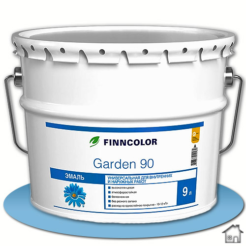 Finncolor Garden 90 База A, эмаль по металлу и дереву, 9 л.