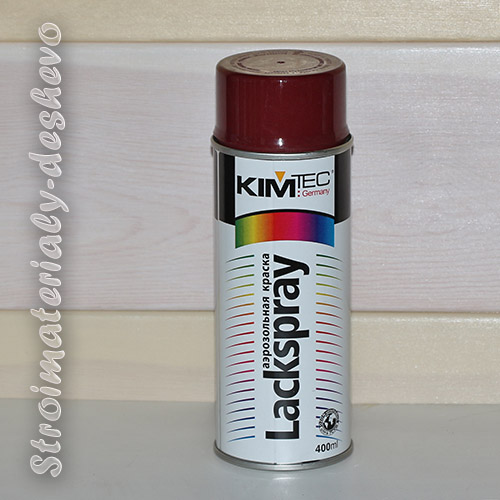 Краска-аэрозоль Kim Tec, цвет Ral 3005 (бордовый), 400 мл