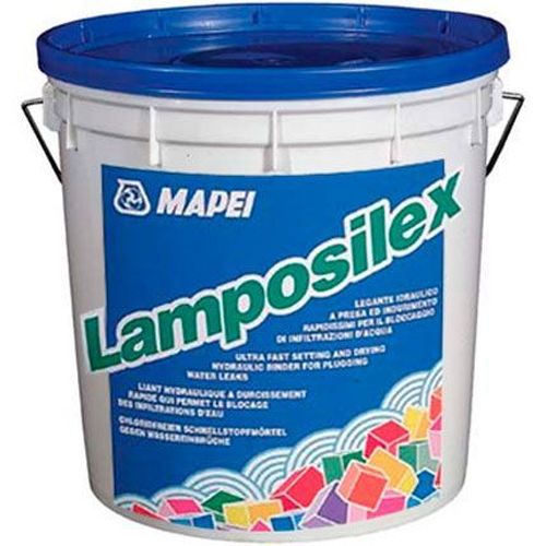 Гидропломба Mapei Lamposilex для остановки протечек воды, 5 кг.