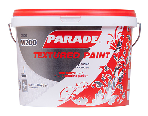 Декоративное фактурное покрытие Parade Textured Paint W200 (база А), 10 л.