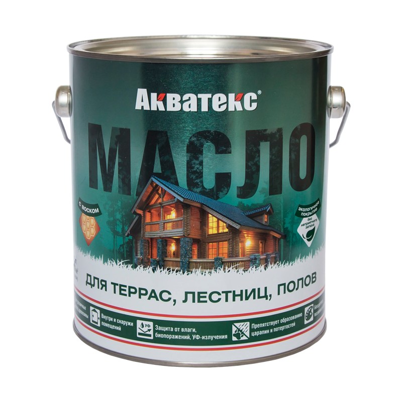 Масло для террас, лестниц, полов Акватекс 2,5л
