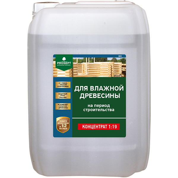 Prosept Bio, антисептик для влажной древесины (1:19), 5 л.