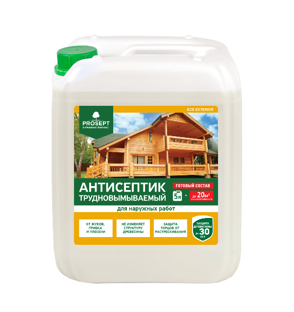 Prosept Eco Exterior, антисептик для наружных работ, 5 л.