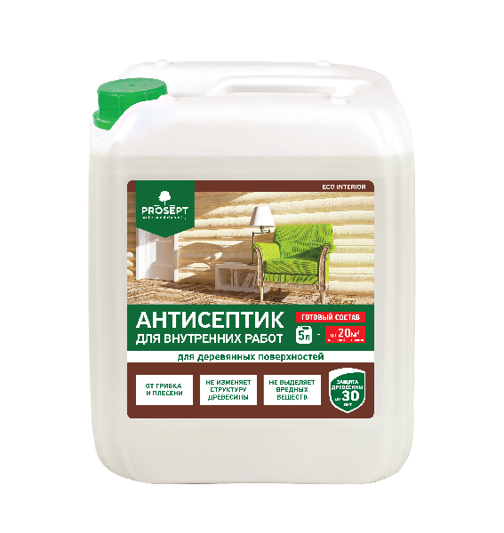 Prosept Eco Interior, антисептик для внутренних работ, 5 л.