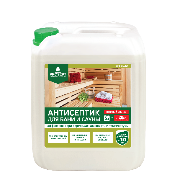 Prosept Eco Sauna, антисептик для бань и саун, 5 л.