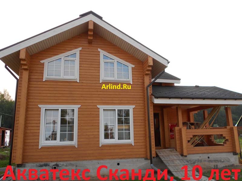 Акватекс Сканди Имбирь, фото деревянного дома