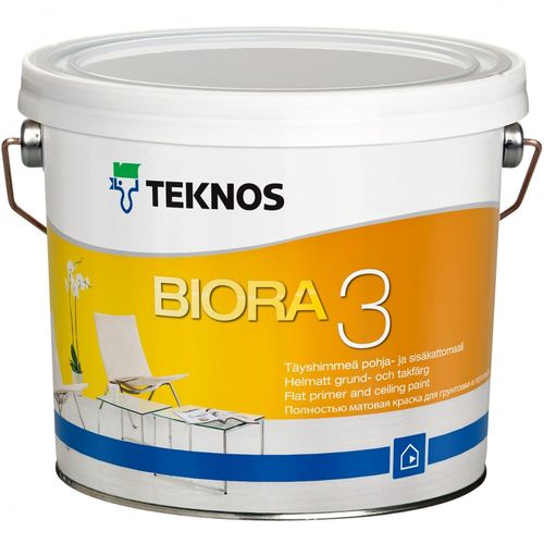 Teknos Biora 3 PM1, краска для стен и потолков, 9 л