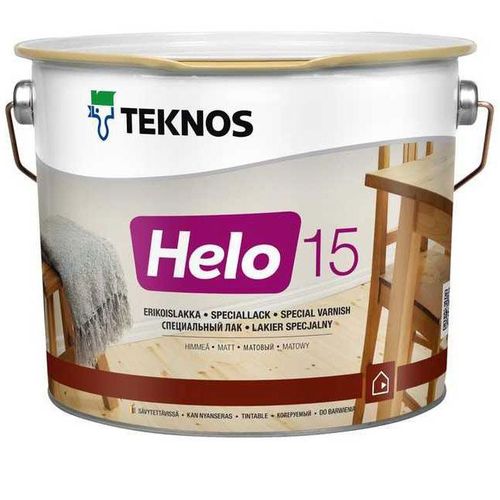 Teknos Helo 15, лак яхтенный матовый специальный, 9 л.