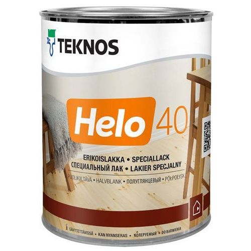 Teknos Helo 40, лак яхтенный полуглянцевый специальный, 9 л