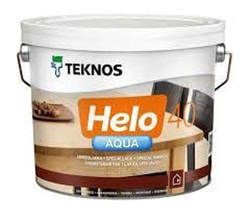 Teknos Helo Aqua 40, полуглянцевый специальный лак, 9 л.