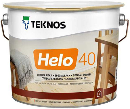 Teknos Helo 40, лак яхтенный полуглянцевый специальный, 9 л.