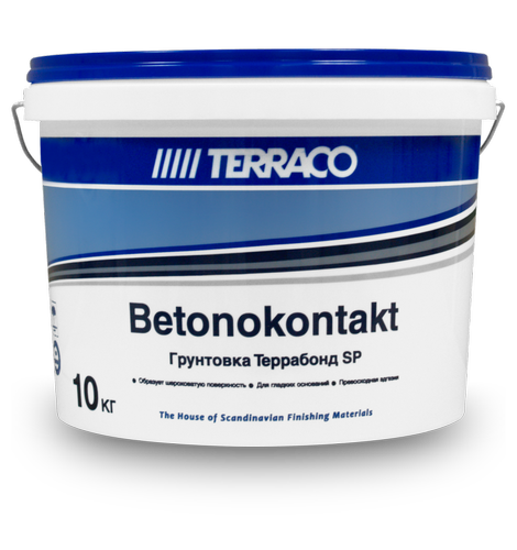 Terraco Террабонд SP Бетоноконтакт, жидкая грунтовка, 10 кг.