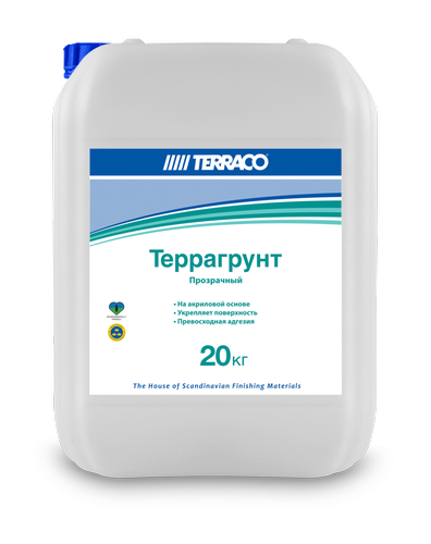 Terraco Террагрунт Прозрачный, грунтовка проникающая, 20 л.