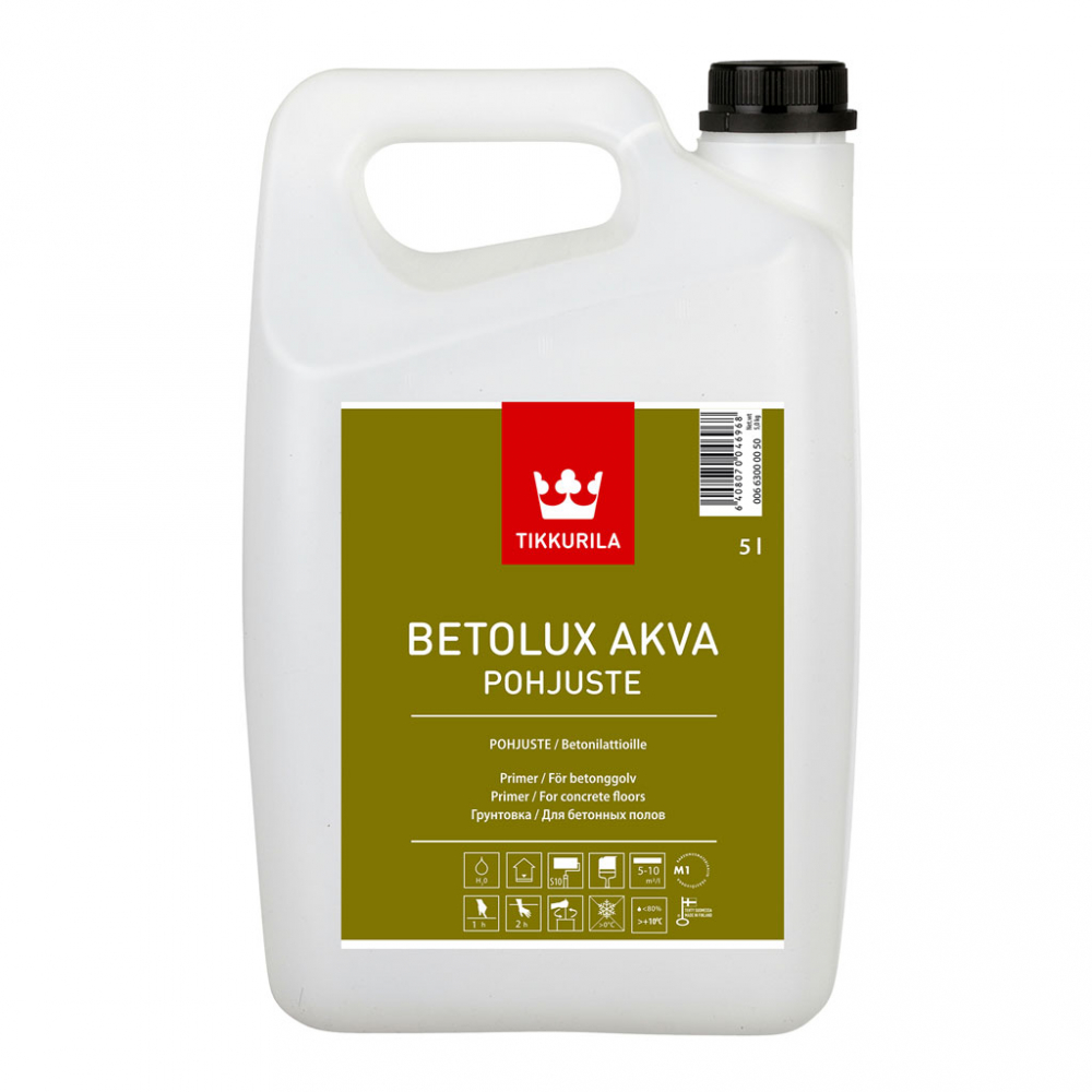 Грунтовка Tikkurila Betolux Akva, 5 л.