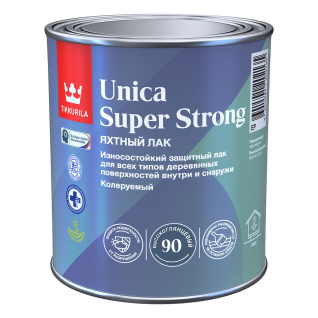 Tikkurila Unica Super Strong, лак универсальный износостойкий, высокоглянцевый (0,9л)