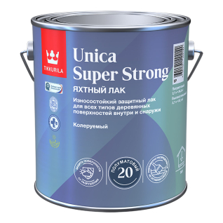 Unica Super Strong, лак универсальный, износостойкий, полуматовый (2,7л)