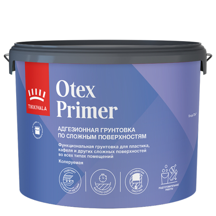 TIKKIVALA (TIKKURILA) OTEX PRIMER грунтовка адгезионная по сложным поверхностям матовая, база А, 9 л
