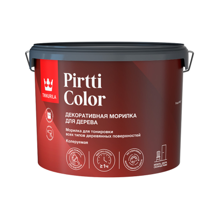 TIKKIVALA(TIKKURILA) PIRTTI COLOR / ТИККИВАЛА ПИРТТИ КОЛОР морилка декоративная для дерева, колеруемая, 9л
