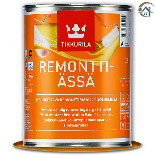 Tikkurila Remontti Assa База А, краска для стен и потолков, 0,9 л.