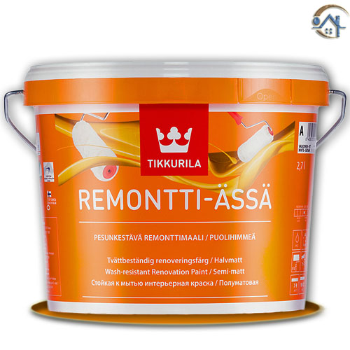 Tikkurila Remontti Assa База А, краска для стен и потолков, 2,7 л.