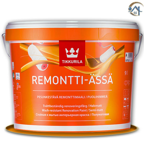 Tikkurila Remontti Assa База А, краска для стен и потолков, 9 л.