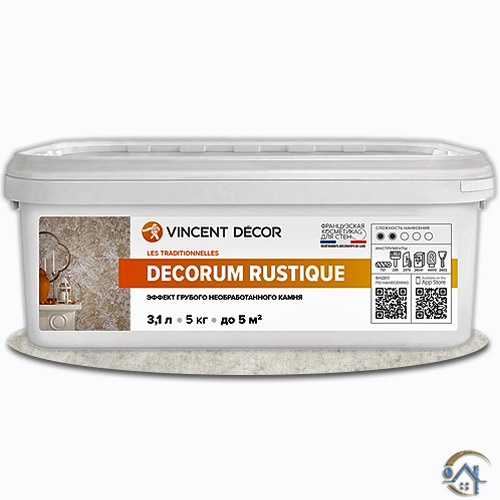Декоративная штукатурка Vincent Decor Decorum Rustique, 5 кг.